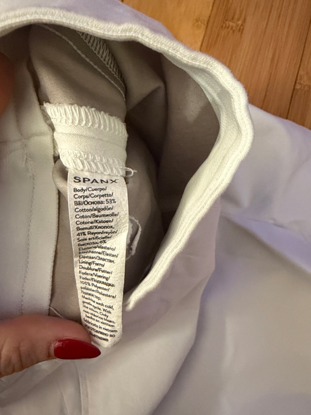 SPANX White High-Waist Tailored Shorts - Picture 3 of 4